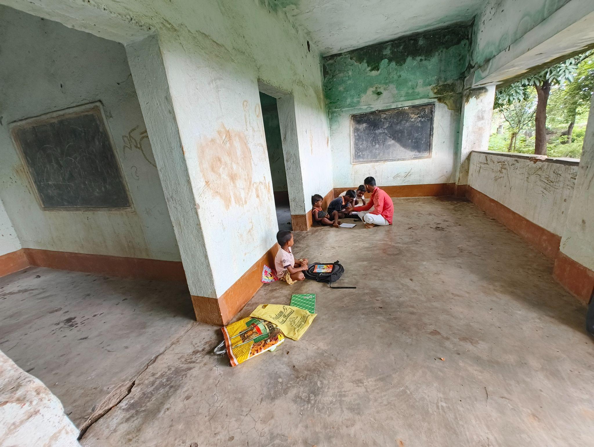 Bhagudih primary school brick building structure